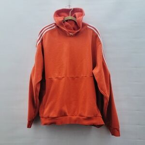 Adidas Modular Hoodie Active Orange Three Stripes Men's 2XL Pullover Athleisure
